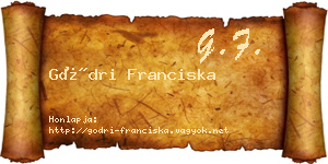 Gödri Franciska névjegykártya